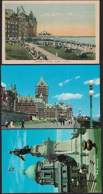 Lot of 3 Different Dufferin Terrace, Quebec CANADA Postcards A11