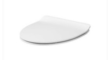 Cersanit Parva / Cooke and Lewis Patina Slim Soft Close D Shape Toilet Seat