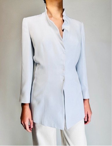 Armani Collezioni Damen Blazer NEU Blazer Größe 4 Hellblau RN54784