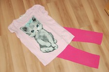 4 Teile Gr. 122 128 H & M T-shirt Katze + Legging + Shirt Dopo Dopo Leggings TCM