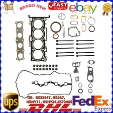 For 10-15 Hyundai Kia Optima G4KJ 2.4L Engine Full Gasket Seal Kit w/ Head Bolt