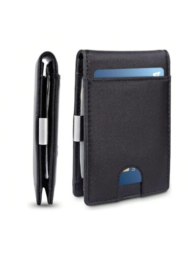 porta tarjetas de credito identificación billetera tarjetero hombre cartera Rfid - Picture 9 of 15