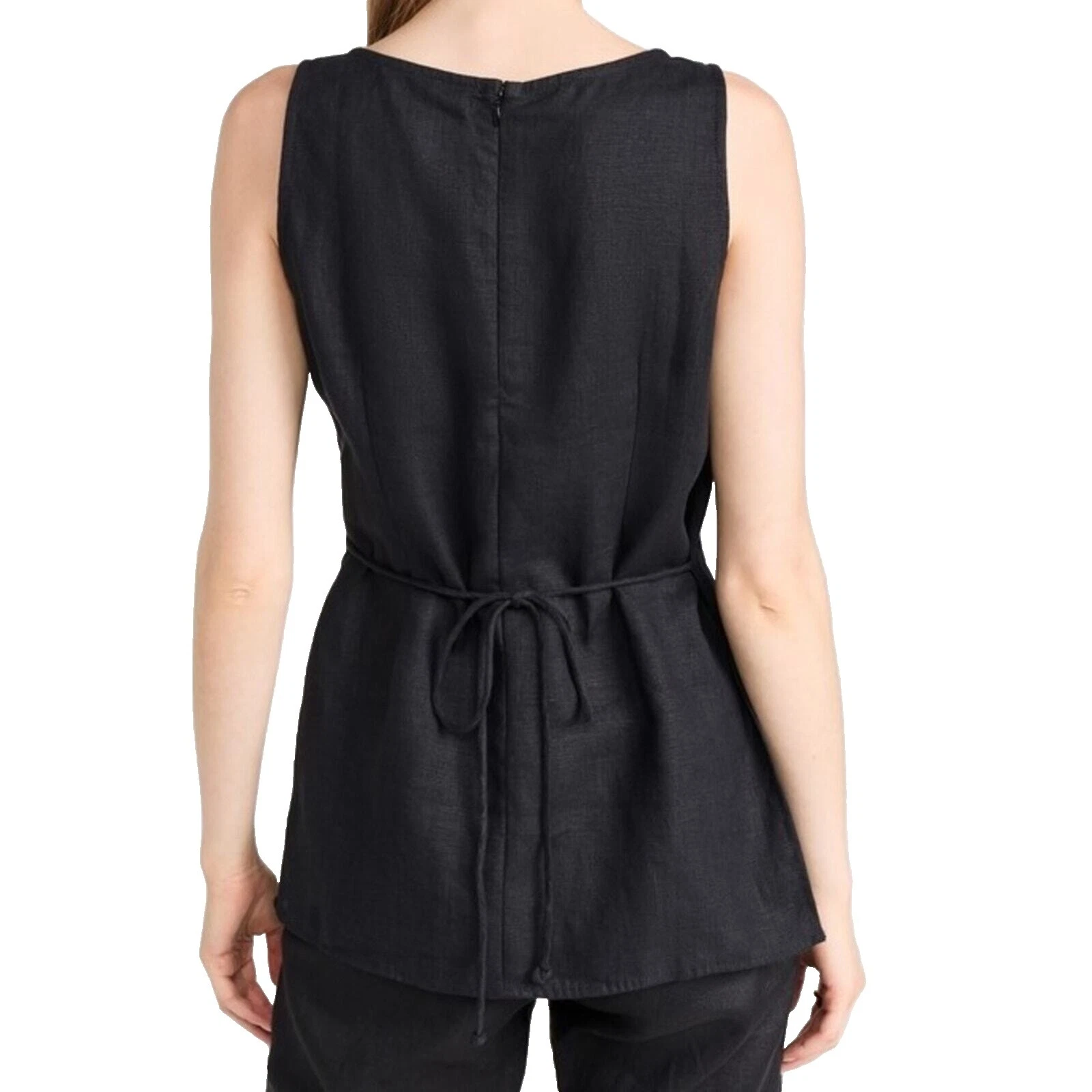 Linen Black Tops for Women