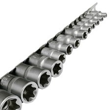 Female TORX Bit E Socket Set on rial. 14pc External Torx Sockets 1/4 3/8 1/2 Dr