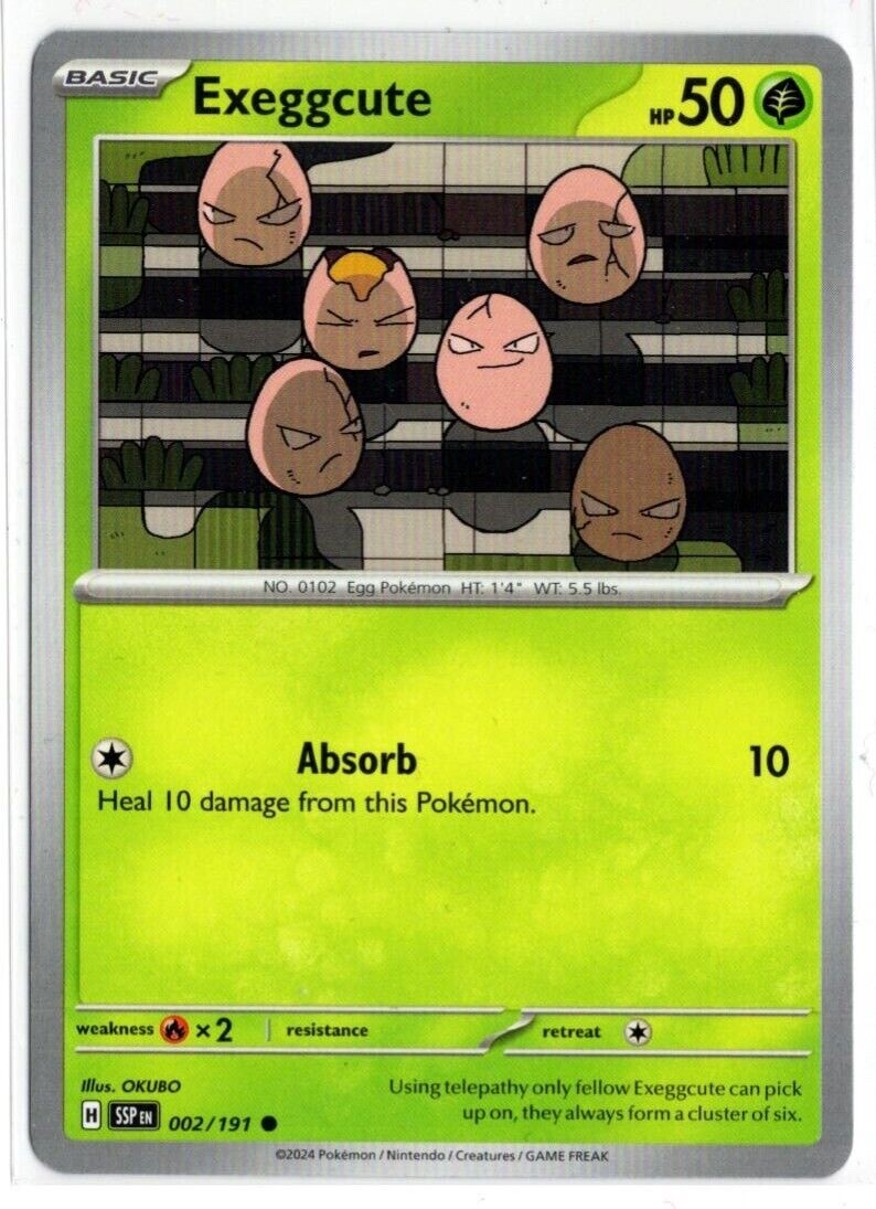 Pokemon - 002/191 Exeggcute - Surging Sparks - NM/M
