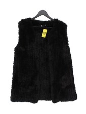 Love Token Women's Coat Uk 12 Black Polyester With Cotton Overcoat