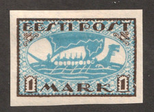 1919 Estonia Sc# 34 - 1 Mark, Viking Ship - MH Cv$4.25