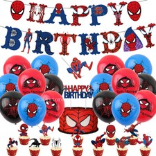 44PCS SpideMan Birthday Party Decoration Banner Balloons Supplies Set