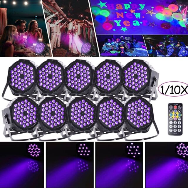 10x 80W LED UV Par DMX Schwarzlicht Strahler Bühnenlicht Scheinwerfer DJ Party