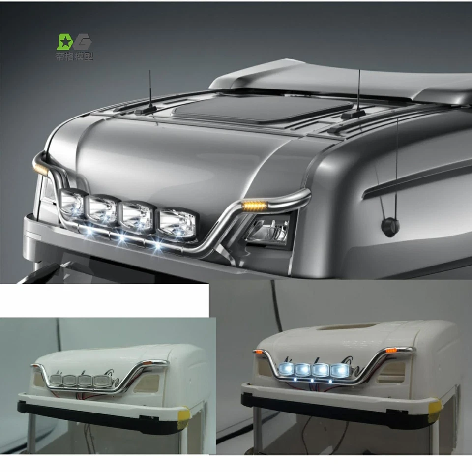 Lichtbalken Aluminium LED Lampe für 1/14 RC Sattelzugmaschine770S R730 R6201851 - Bild 3 von 4