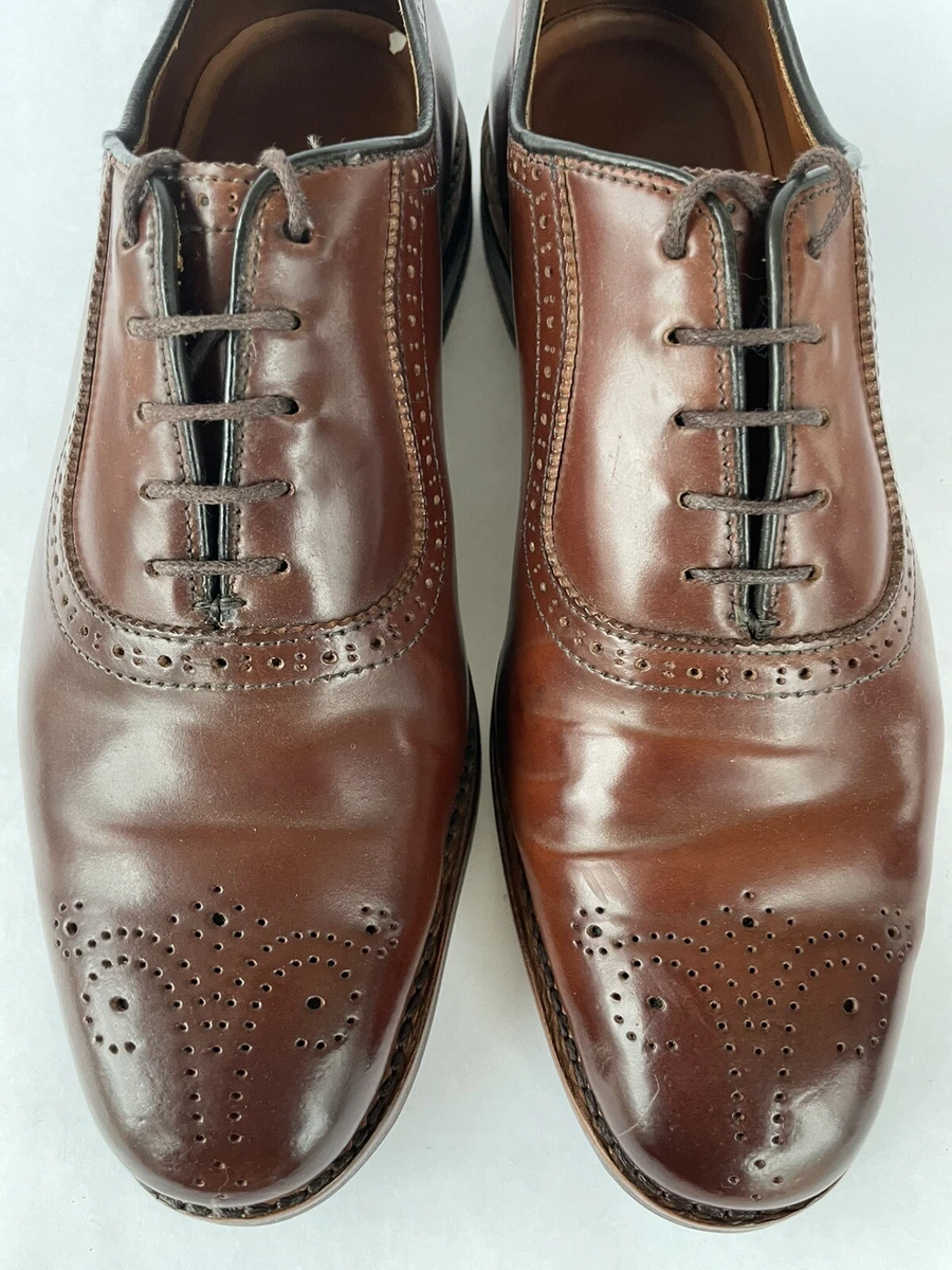 Allen Edmonds Cornwallis Shell Cordovan Dress Oxfords Brown Mens Size 9 D