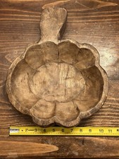 Bowl hand carved wooden dough bowl wood pumpkin bowl unique holiday home decor
