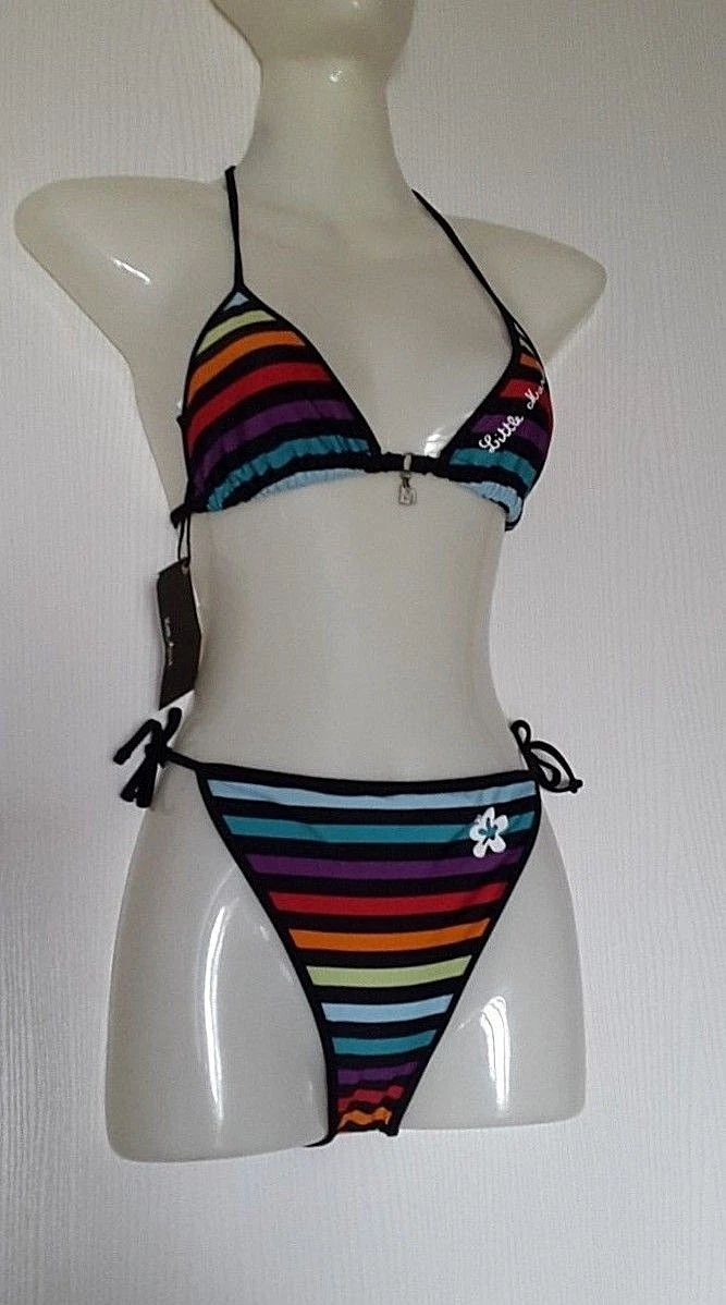 LITTLE MARCEL MAILLOT DE BAIN BIKINI FILLE 14 ANS MULTICOLORE NOIR