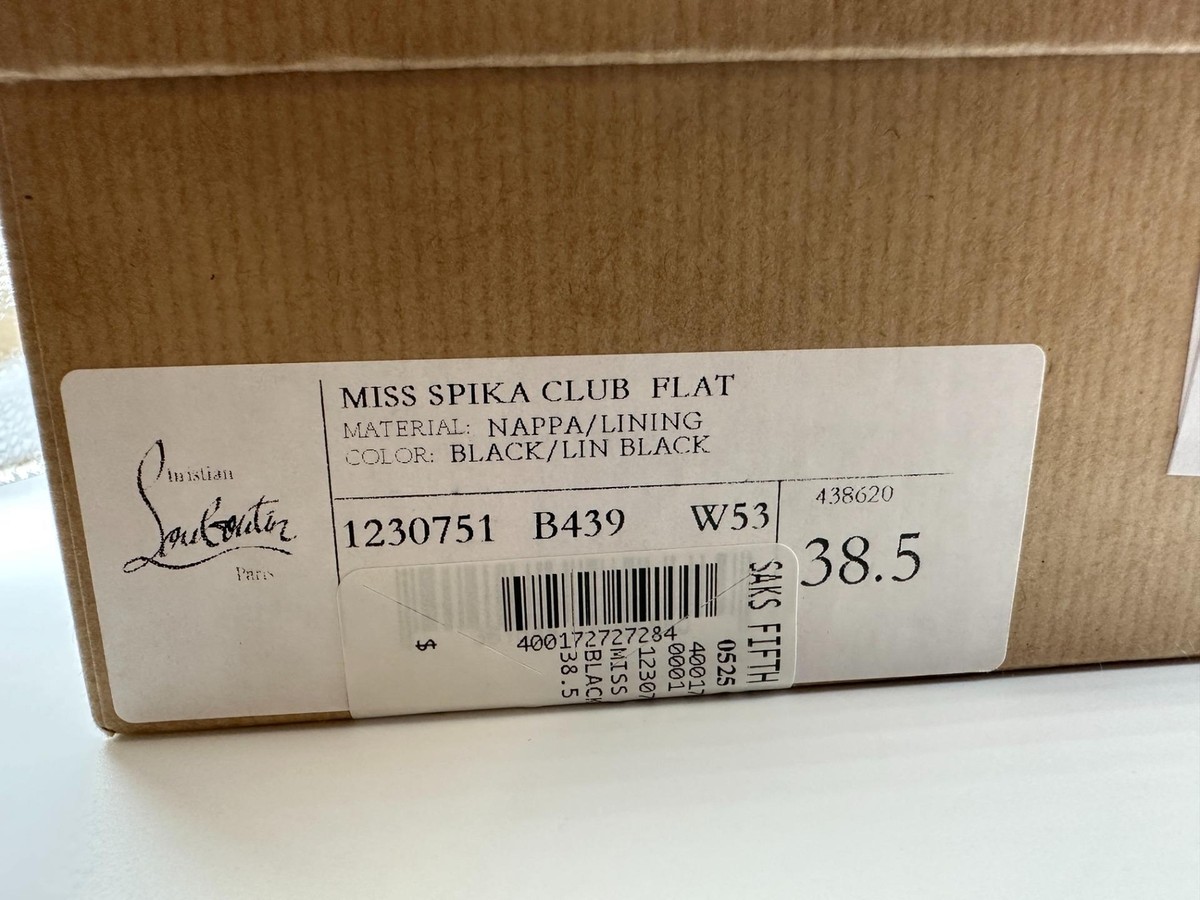 Christian Louboutin MISS SPIKA CLUB Spiked Leather Flat
