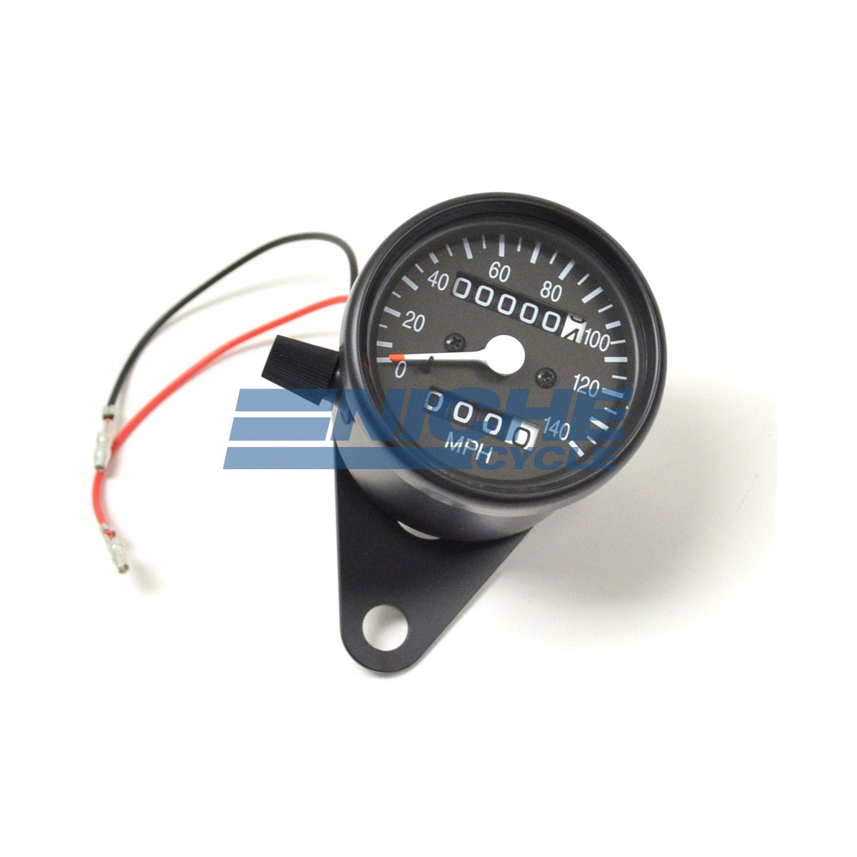 Mini Speedo Black Motorcycle Mechanical 140MPH Speedometer Gauge 1