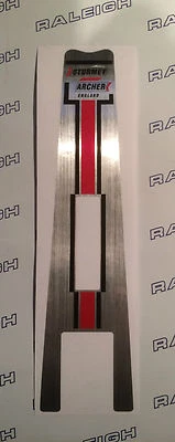RALEIGH CHOPPER MK2 "STURMEY ARCHER ENGLAND" GEAR CONSOLE DECAL BRUSH SILVER RV - Image 1 of 2