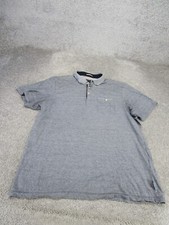 Ted Baker Polo Shirt Mens 6 Blue Cotton Casual Short Sleeve