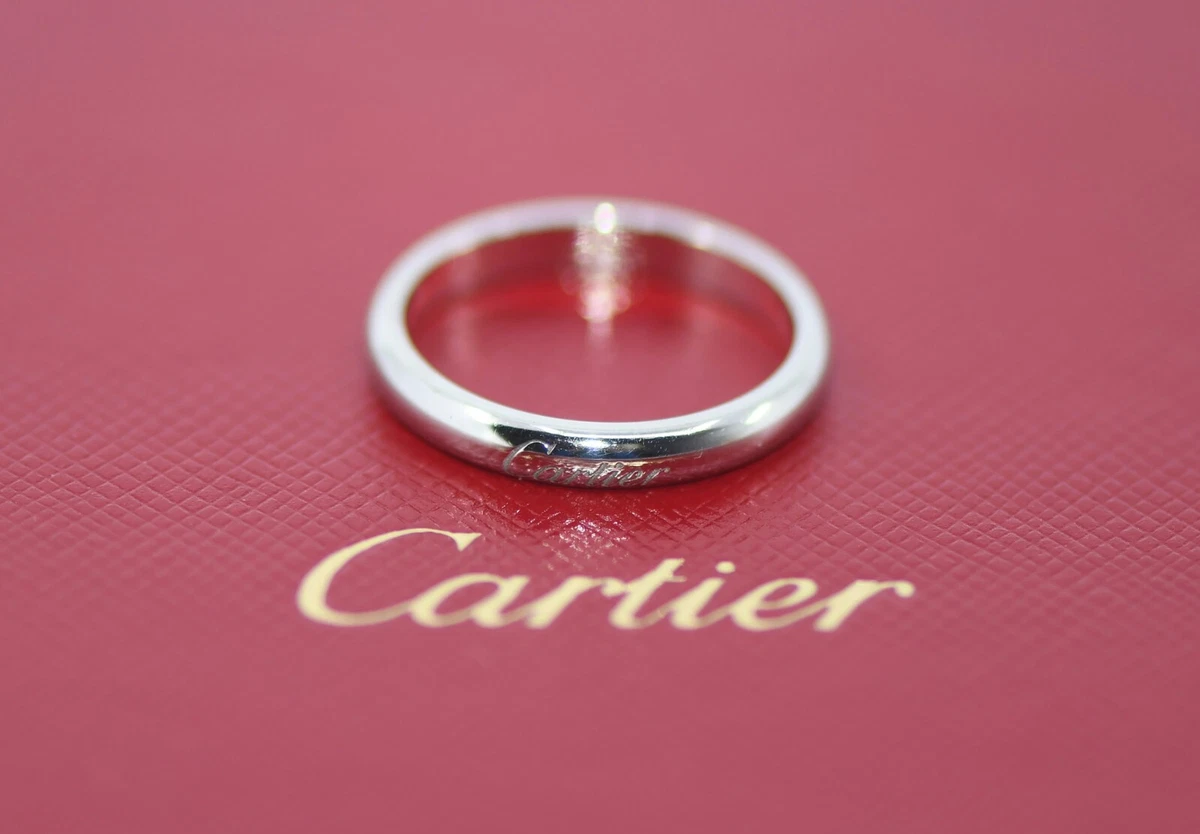 Cartier Platinum Fine Rings without Stone Ring 950 Metal Purity 