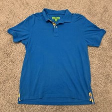 Bristol  Bull Polo Shirt Mens Size Medium Blue Solid
