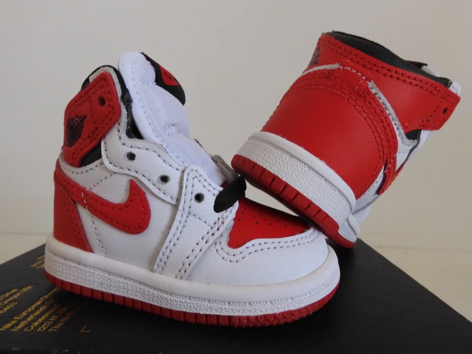 Nike Air Jordan 1 Retro Alto Og (Td) "Heritage" Blanco-Rojo Talla 2c [AQ2665-161] Foto 2 de 4