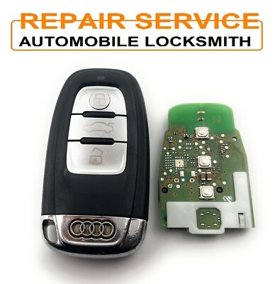Reparatur Service für Audi A6 S6 RS6 C7 Fernbedienung Schlüsselanhänger 2011 - 2018 Gehäuse Batterie Fix