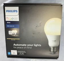 Philips Hue White Bulb A19 Starter Kit 2 bulbs bridge - NEW OPEN BOX