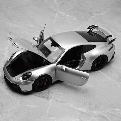 NOREV 1/18 Scale Porsche 911 992 GT3 2021 Silver Diecast Car