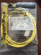 TPC WIRE & CABLE 84922 SUPER-TREX QUICK-CONNECT CABLE 2 POLE 6' M/F EXT SET, NEW