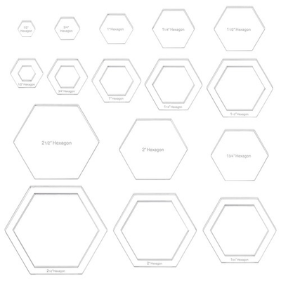 #ad #ad Hexagon Quilting Template 16 Sizes Acrylic Ruler Transparent Patchwork 6mm $29.03