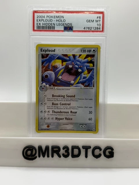 Pokemon Exploud Holo Hidden Legends 6/101 PSA 10 Gem Mint POP 43