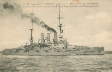 S.M.S. Pommern Seeschlacht Nordsee, Kaiserliche-Marine-Feldpostkarte Kiel 1916