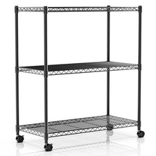 SIMPLE DELUXE HEAVY DUTY 3-TIER STORAGE SHELVES 750LB CAPACITY, 24.02" D -