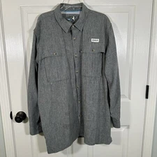 Magellan Fishing Gear Shirt Mens XL Angler Fit Gray Long Sleeve Vented