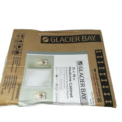 Glacier Bay 15-in x19in Framed Recessed/Surface-Mount Medicine Cabinet