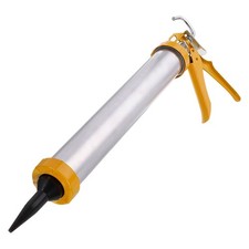 Sausage Caulking Gun Aluminium Sealant Cartridge Applicator with Nozzle Yellow
