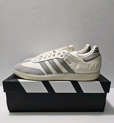 Adidas x Lionel Messi Samba Cream White Brown Mens Soccer Shoes Sz 10.5 (JQ0266)