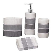 4pc Modern Bathroom Accessories Set Modern Soap Modern Line 4 Piece Set