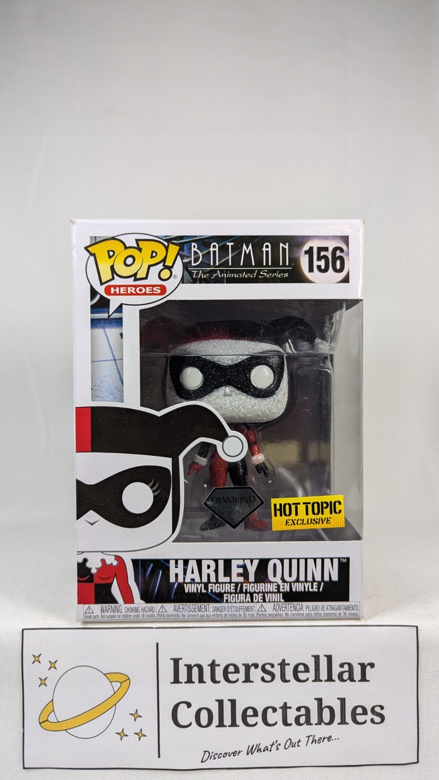 Funko Pop! Dc Comics: Harley Quinn #156 Diamond Collection Hot Topic Exclusivo