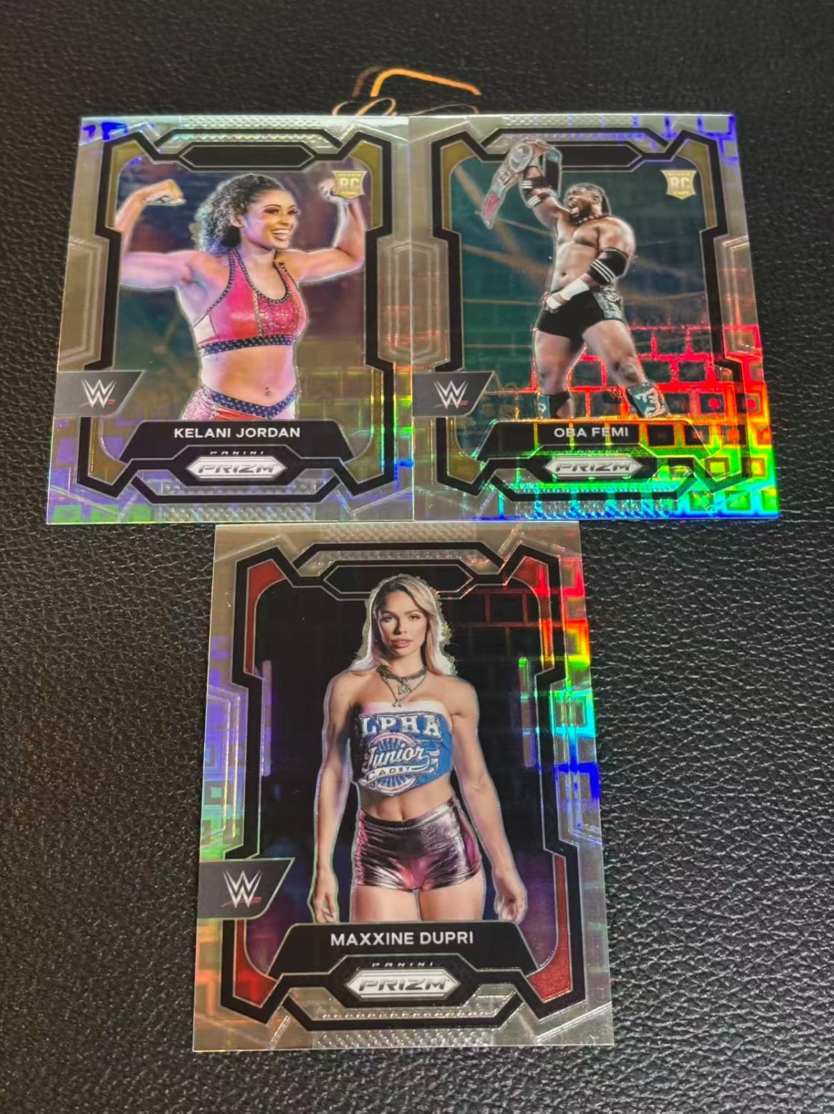 2024 Panini Prizm WWE Premium Box Set Prizm /199 Oba Femi Kelani Dupri WYR