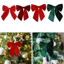 Christmas Bow Xmas Decor Sturdy Bowknot Velvet Bow for Staircase Wreath Home