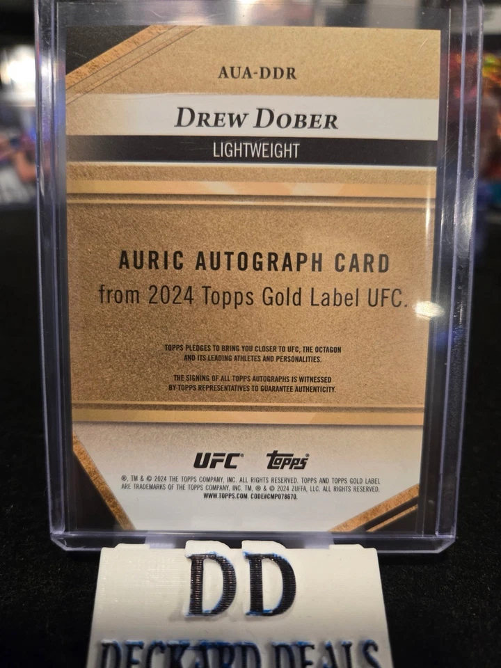 2024 Topps Gold Label UFC - Auric Autographs Drew Dober #AUA-DDR Blue /99 - Image 2 of 2