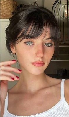 QGZ Clip in Fake Bangs Fringe with Temples Hairpieces 100% Real Human Hair...315