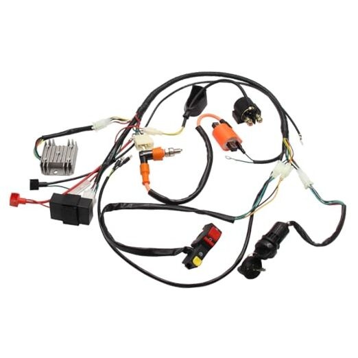 Full Wire Loom Wiring Harness for 150cc 200cc 250cc 300cc ATV Quad Bike Buggy 