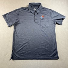 Domino s Gear Polo Shirt Men s Medium Navy Employee Uniform Pocket Logo