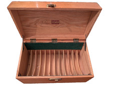 NEGA FILE  Genuine Wood Box Case Vintage