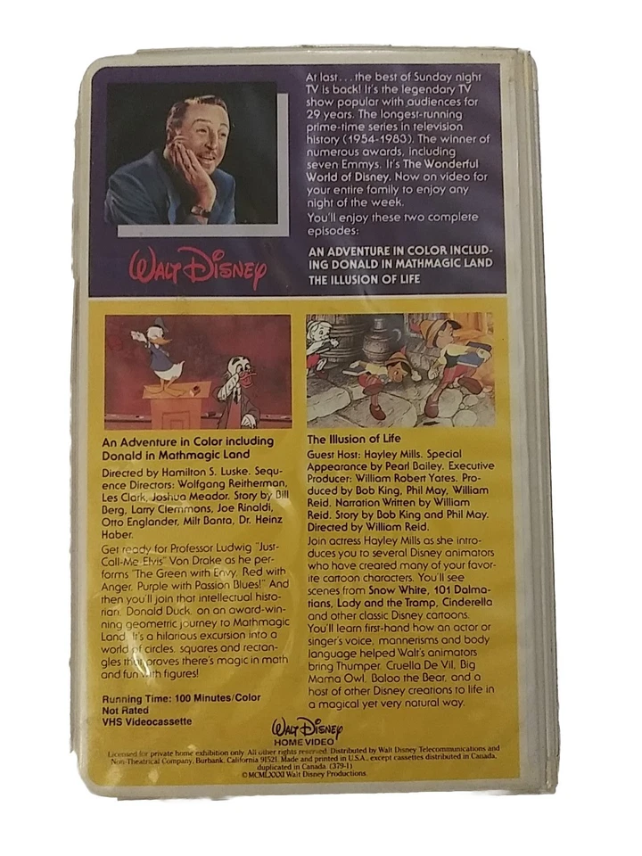VHS LOT OF 3 WALT DISNEY HOME VIDEO SHAGGY DA DARBY O'GILL MATHMAGIC LAND RENTAL - Image 3 of 4