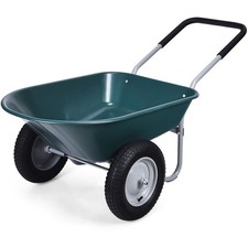 Costway 2 Tier Green Wheelbarrow