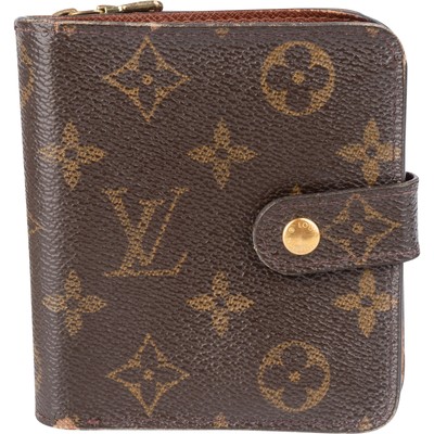 Louis Vuitton Canvas Monogram Clip Wallet Portemonnaie Geldbörse