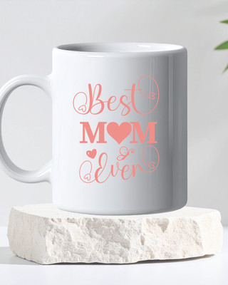 ''Best mom ever'' cup gift mother's day, birthday gift, withe 12oz, white