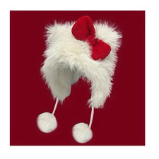 Hello Kitty Wintermütze Damen M weiß Kunstf...